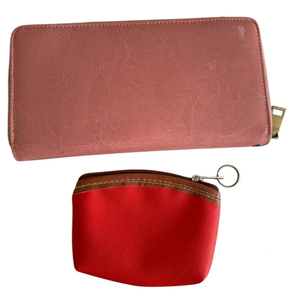 Sendefn | Blush Pink wallet and floral coin keychain wallet
